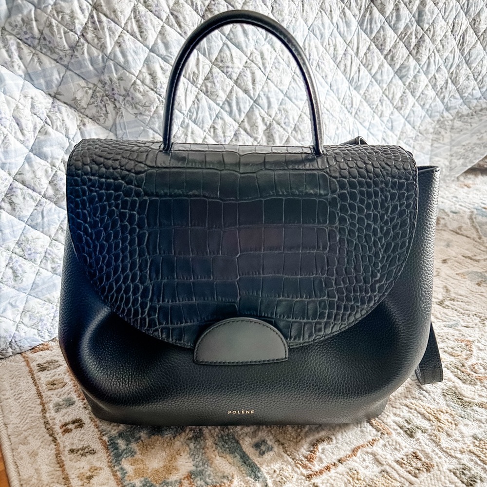 Polene Numero Un Edition Trio Black Crocodile